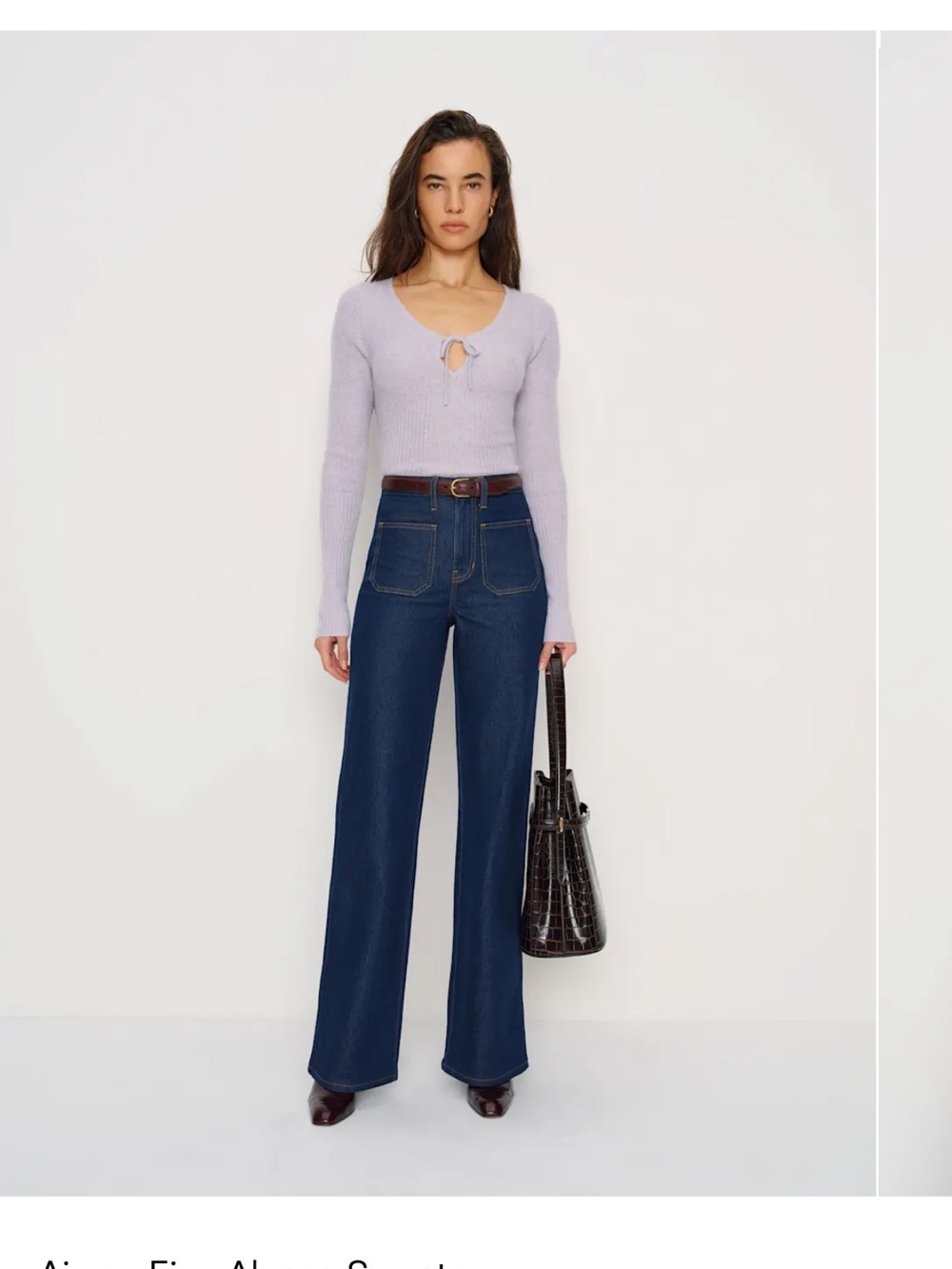 Reformation Aimee Fine Alpaca Sweater NWT (dream/light mauve)